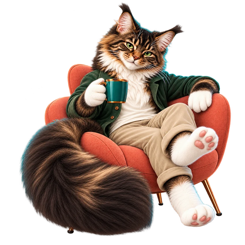Whisker, your Maine Coon companion